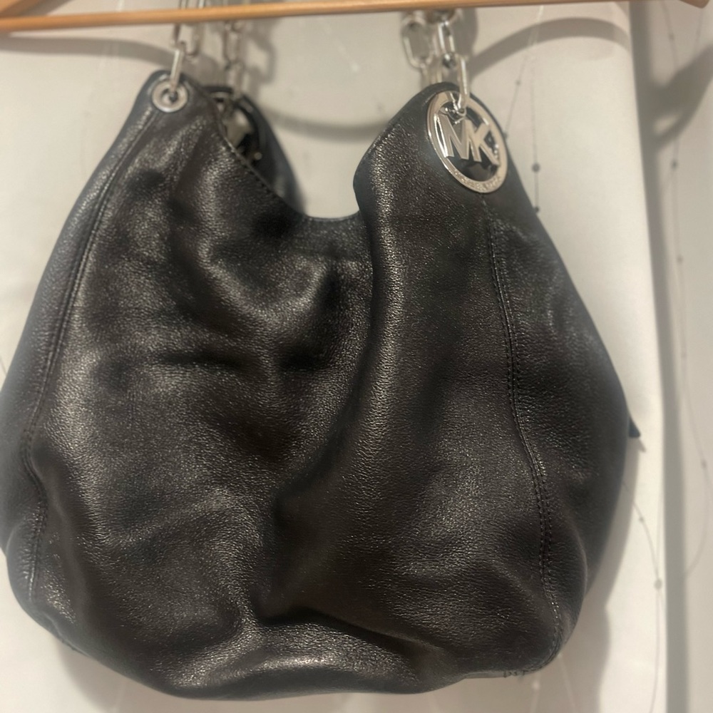 Michael Kors, three compartment, leather pocketbook